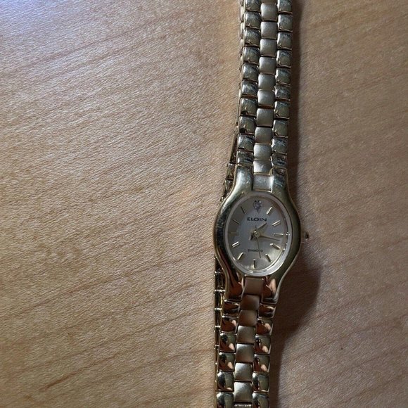 Vintage 14kgp Gold & Diamond Elgin Women’s Watch - Picture 3 of 6